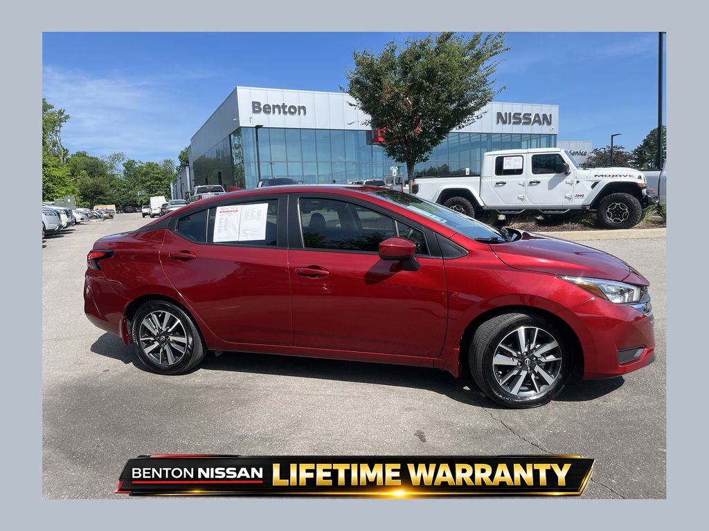 Red (Scarlet Ember Tintcoat) 2025 Nissan Versa SV FWD Sedan Front-Wheel Drive Continuously Variable Transmission