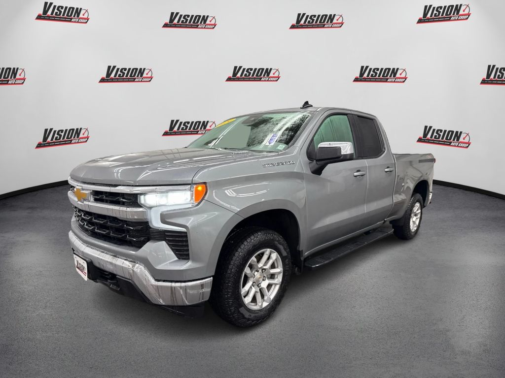 Sterling Gray Metallic 2024 Chevrolet Silverado 1500 LT Double Cab 4WD Pickup Truck Four-Wheel Drive 8-Speed Automatic