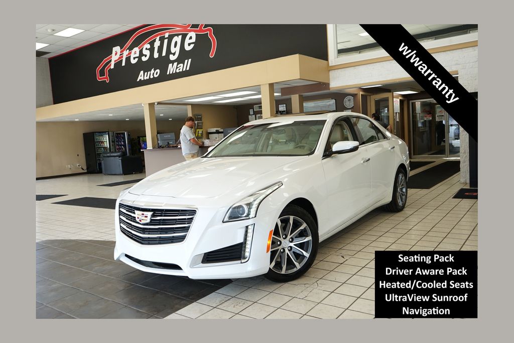 Crystal White Tricoat 2016 Cadillac CTS Sedan All-Wheel Drive 8-Speed Automatic