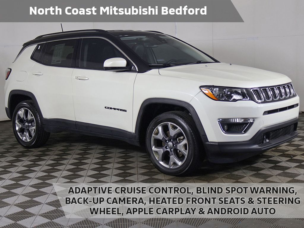 Pearl White Tri-Coat 2021 Jeep Compass Limited 4WD SUV / Crossover Four-Wheel Drive 9-Speed Automatic