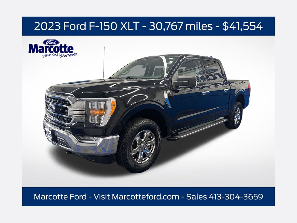 Black Metallic 2023 Ford F-150 XLT SuperCrew 4WD Pickup Truck Four-Wheel Drive Automatic