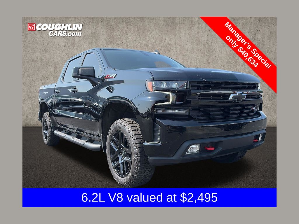 Black 2021 Chevrolet Silverado 1500 Pickup Truck Four-Wheel Drive Automatic