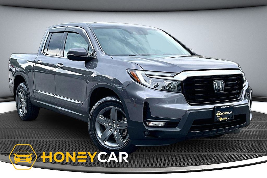 Pacific Pewter Metallic 2022 Honda Ridgeline Pickup Truck All-Wheel Drive 9-Speed Automatic