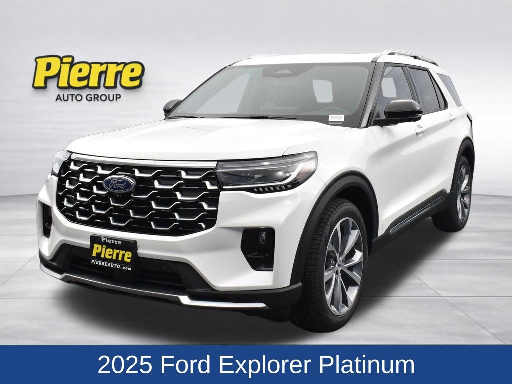 White Metallic 2025 Ford Explorer Platinum RWD SUV / Crossover Rear-Wheel Drive Automatic