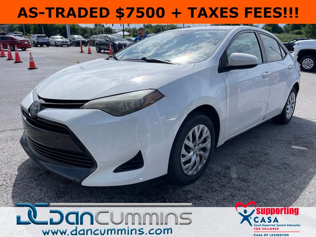 Super White 2019 Toyota Corolla Sedan Front-Wheel Drive Continuously Variable Transmission