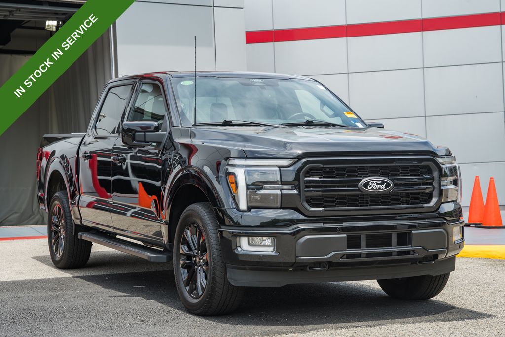 Agate Black Metallic 2024 Ford F-150 Lariat SuperCrew 4WD Pickup Truck Four-Wheel Drive Automatic