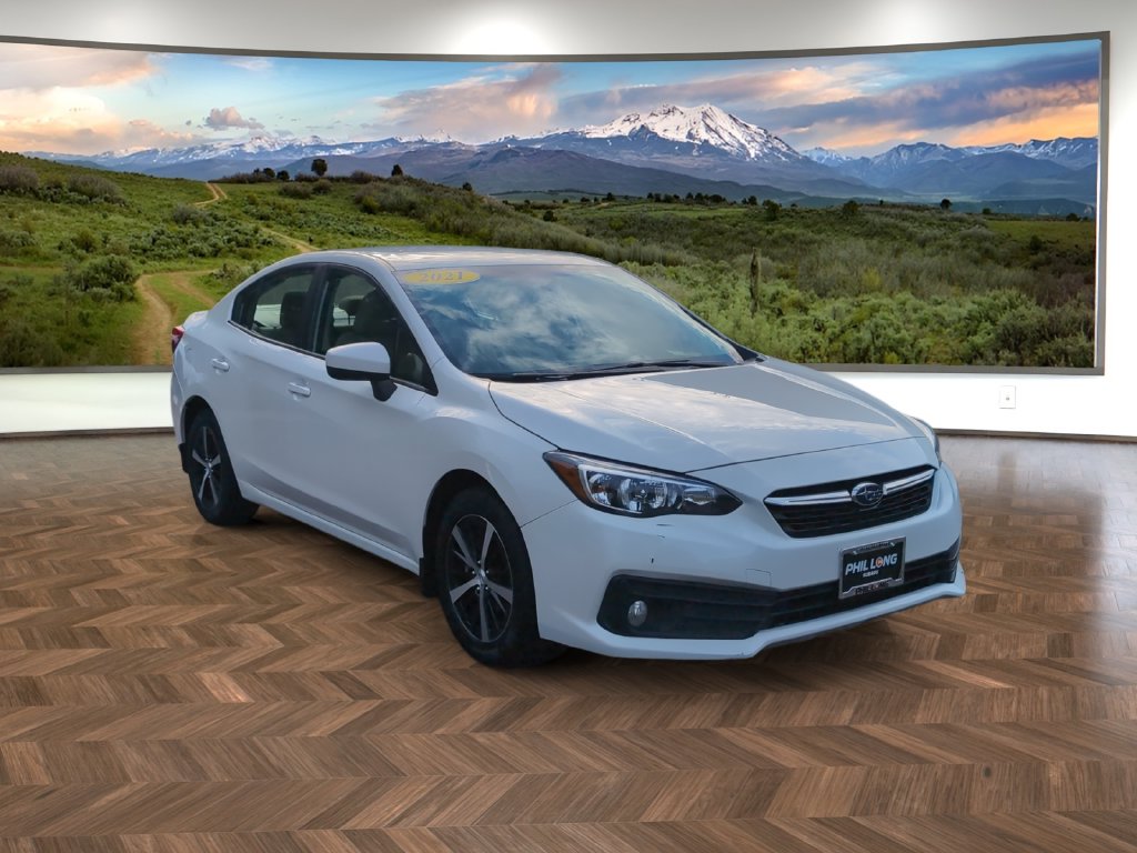 Crystal White Pearl 2021 Subaru Impreza Sedan All-Wheel Drive Continuously Variable Transmission