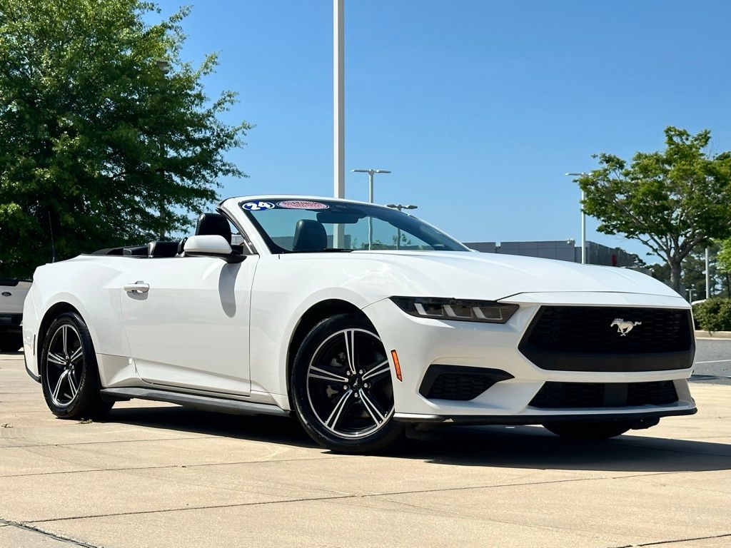 Oxford White 2024 Ford Mustang EcoBoost Premium Convertible RWD Convertible Rear-Wheel Drive Automatic