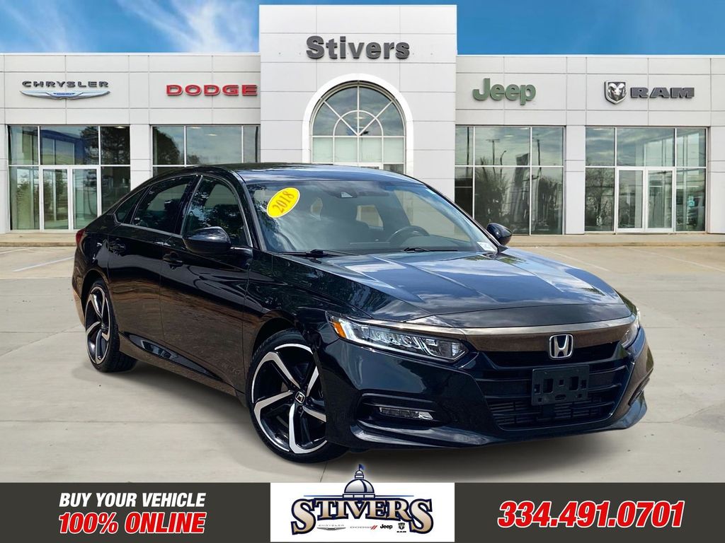 Black 2018 Honda Accord Sedan Front-Wheel Drive Continuously Variable Transmission