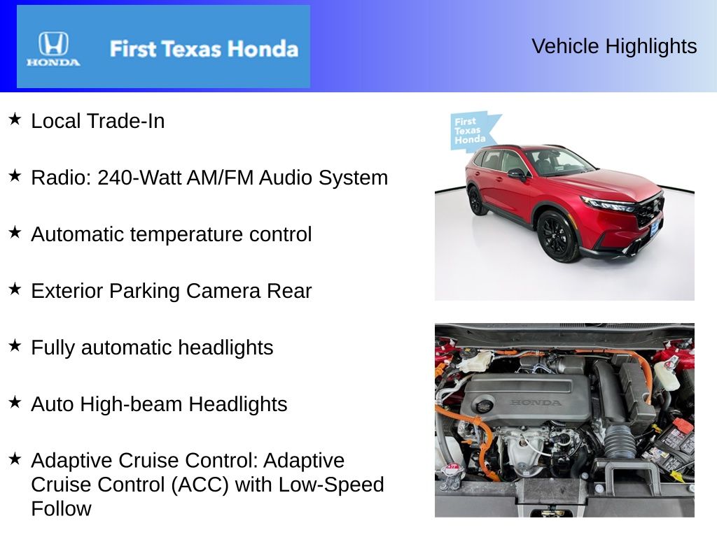 Used Car 2025 Honda Cr-v Hybrid  Sport For Sale In Austin, Texas