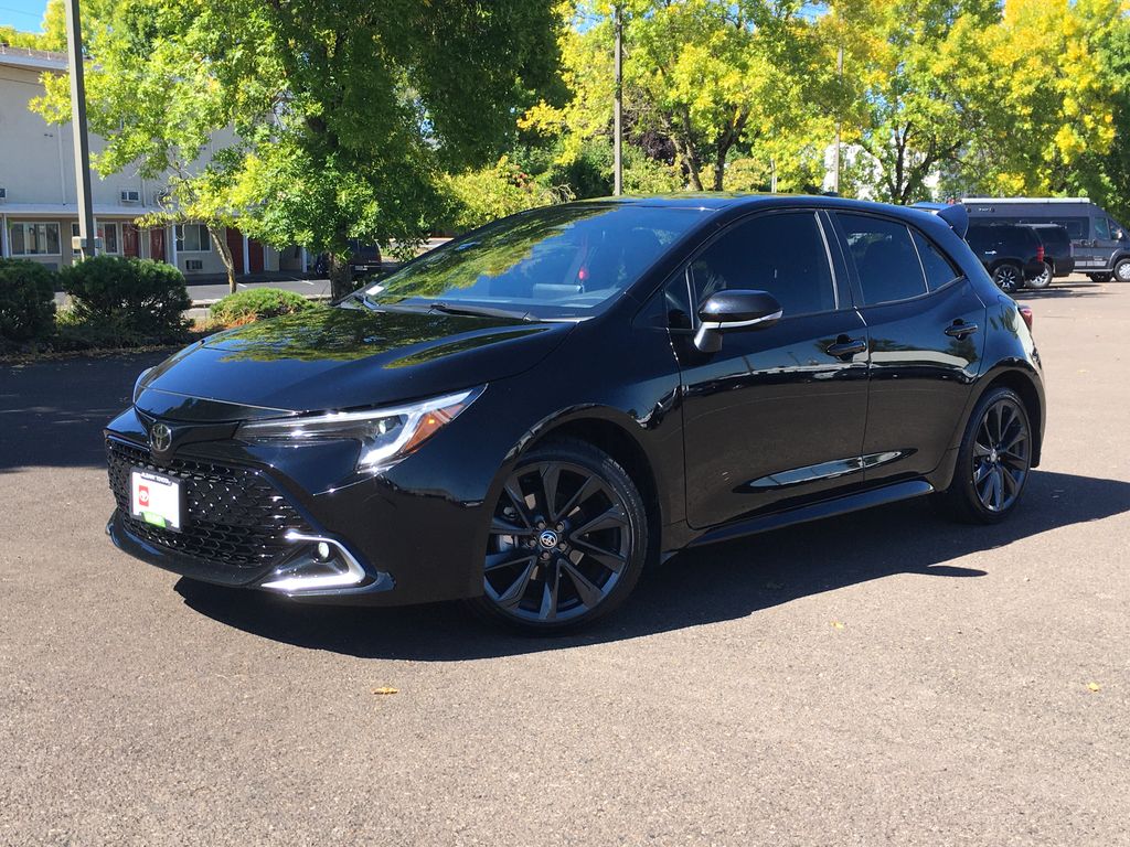 Midnight Black Metallic 2024 Toyota Corolla Hatchback Hatchback Front-Wheel Drive Continuously Variable Transmission