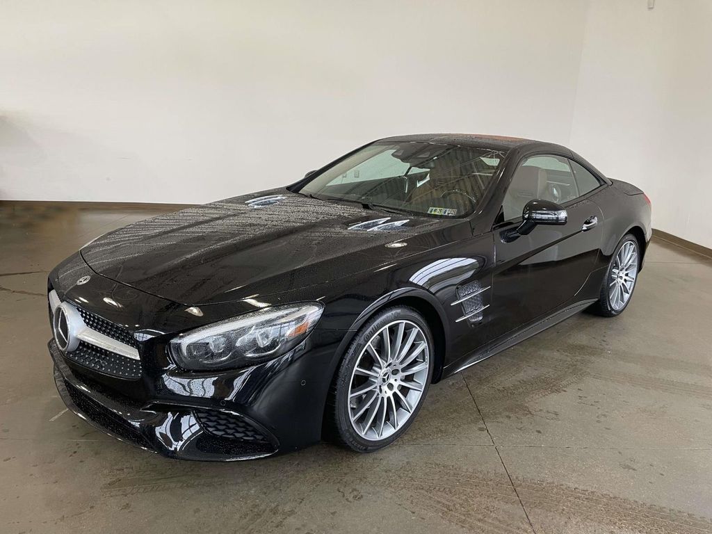 Obsidian Black Metallic 2019 Mercedes-Benz SL-Class SL 550 RWD Convertible Rear-Wheel Drive 9-Speed Automatic