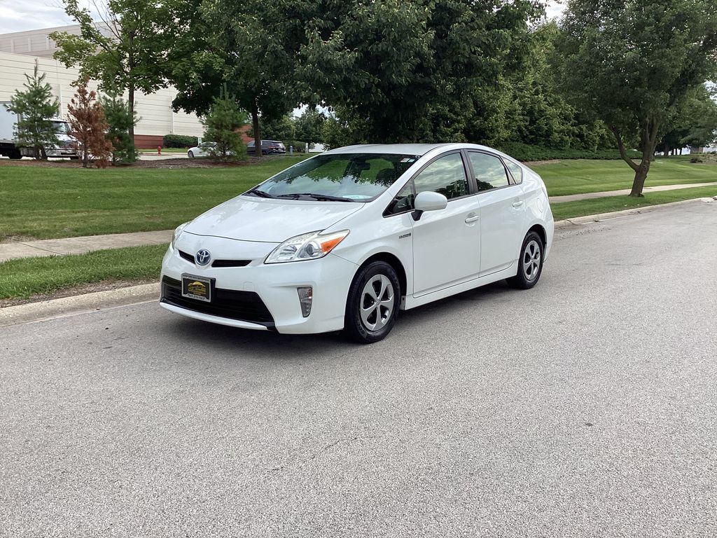White (Blizzard Pearl) 2013 Toyota Prius Hatchback Front-Wheel Drive Continuously Variable Transmission