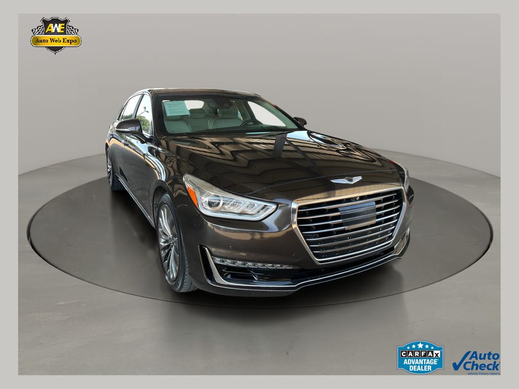 Brown 2017 Genesis G90 Ultimate Sedan Rear-Wheel Drive 8-Speed Automatic