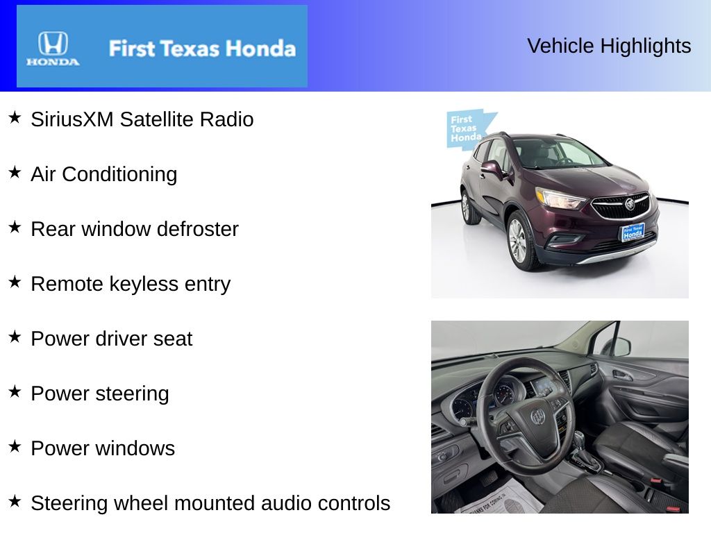 Used Car 2017 Buick Encore  Preferred For Sale Under $10,000 In Austin, Texas