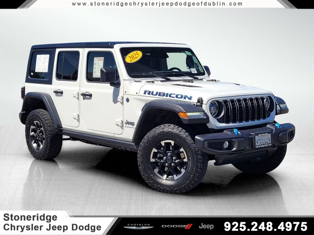 Bright White Clearcoat 2025 Jeep Wrangler 4xe Rubicon 4WD SUV / Crossover Four-Wheel Drive 8-Speed Automatic