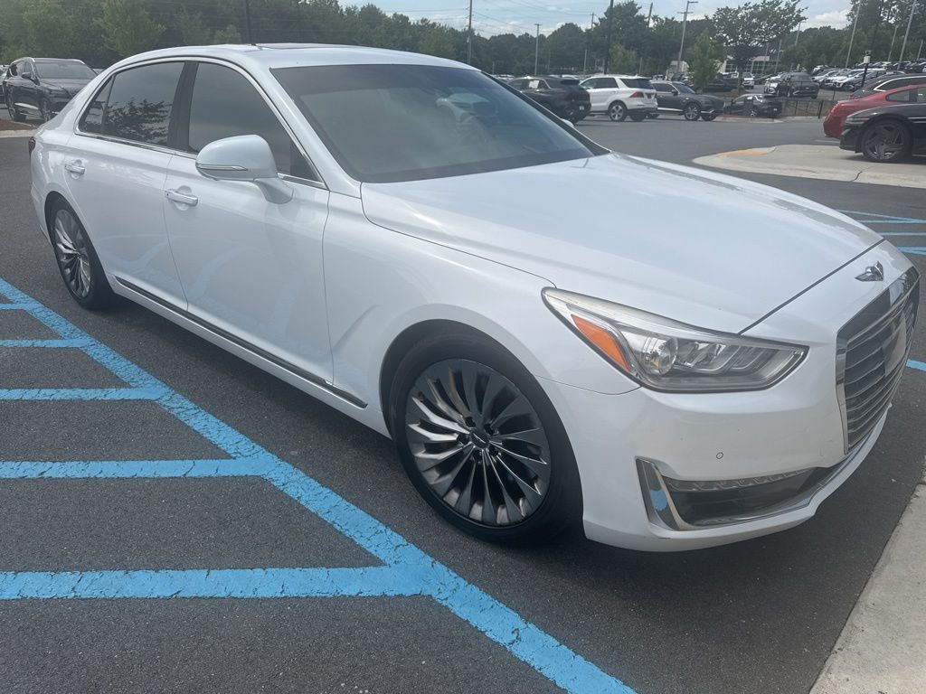 Casablanca White 2017 Genesis G90 Ultimate Sedan Rear-Wheel Drive 8-Speed Automatic