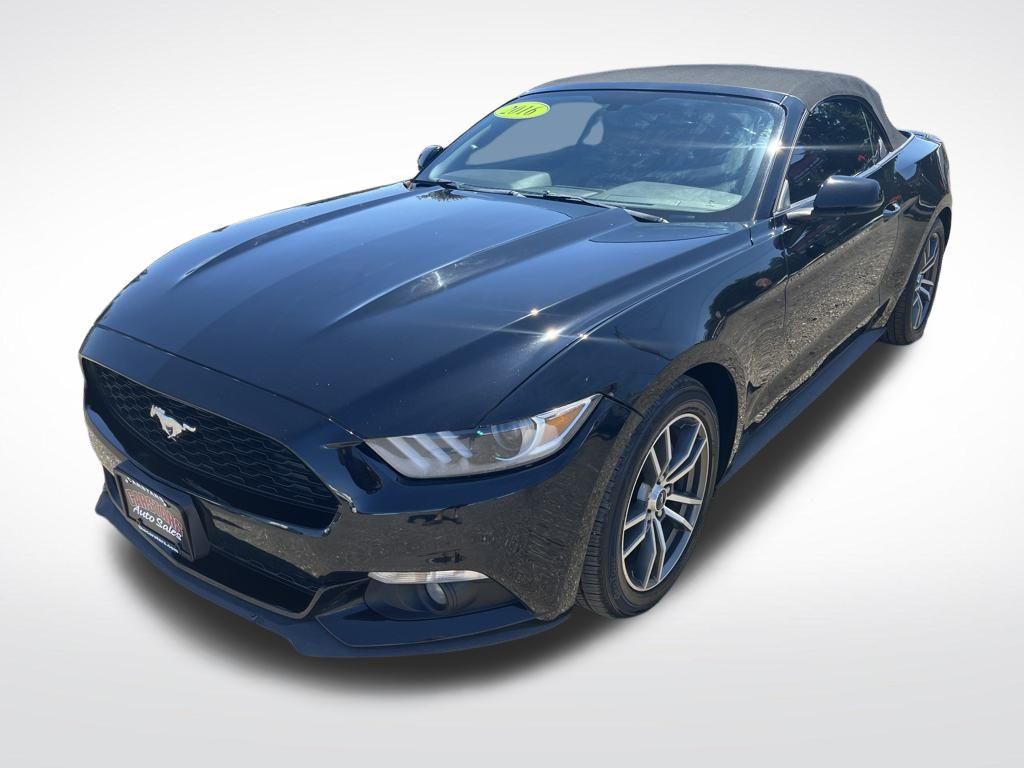 2016 Shadow Black Ford Mustang EcoBoost Premium RWD Convertible