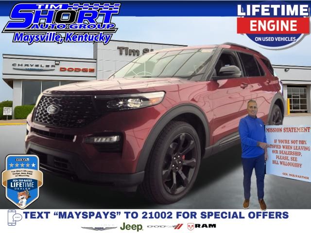 Red Metallic 2023 Ford Explorer SUV / Crossover All-Wheel Drive Automatic