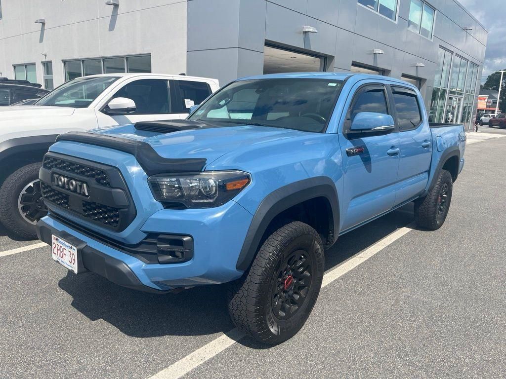 Blue 2018 Toyota Tacoma Pickup Truck Four-Wheel Drive 6-Speed Automatic