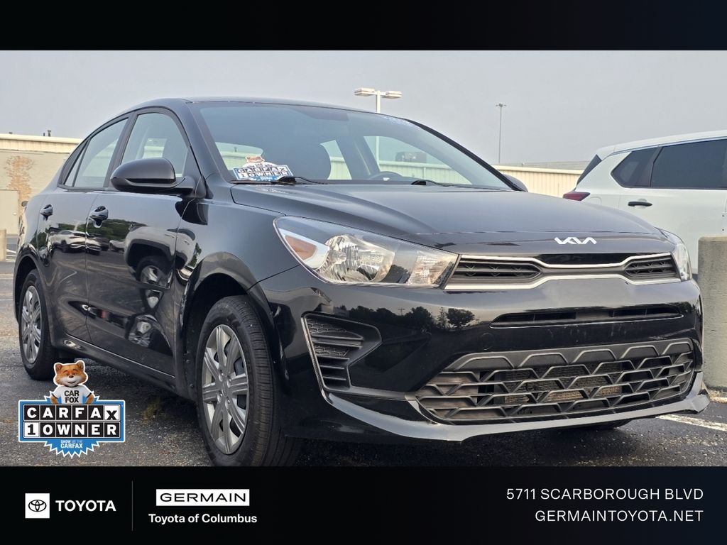 Aurora Black 2023 Kia Rio Sedan Front-Wheel Drive Continuously Variable Transmission
