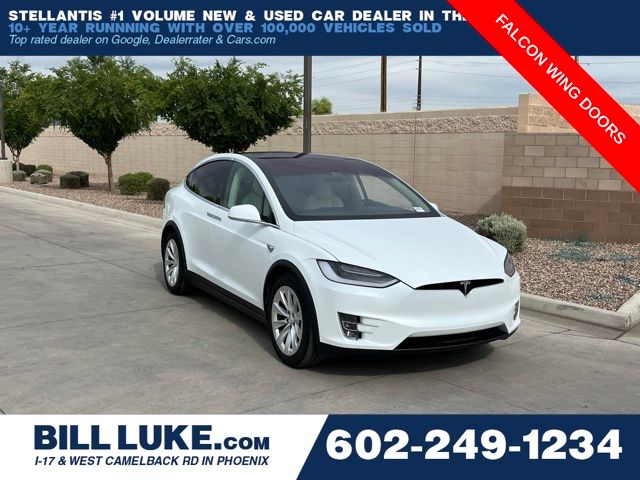 Pearl White Multi-Coat 2018 Tesla Model X 100D AWD SUV / Crossover All-Wheel Drive 1-Speed Automatic