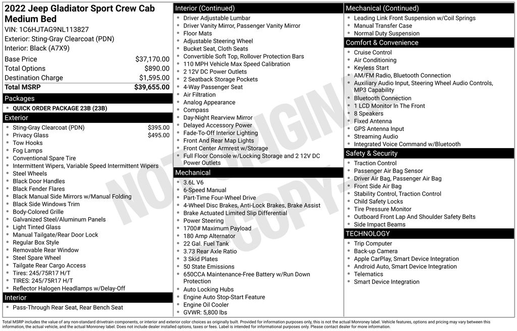 Used 2022 Jeep Gladiator Truck