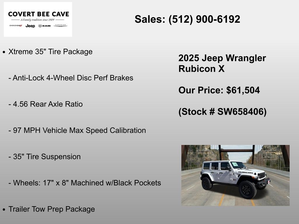 New Car 2025 Jeep Wrangler  Rubicon For Sale Under $70,000 In Austin, Texas