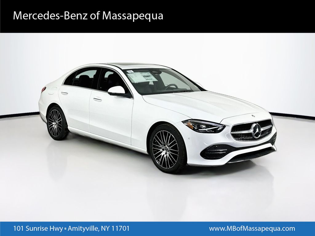 White 2026 Mercedes-Benz C-Class Sedan All-Wheel Drive 9-Speed Automatic