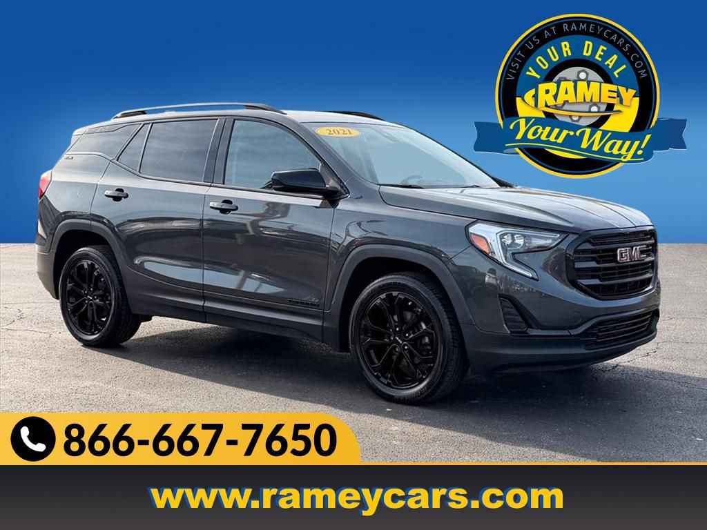 Graphite Gray Metallic 2021 GMC Terrain SLE AWD SUV / Crossover Four-Wheel Drive 9-Speed Automatic