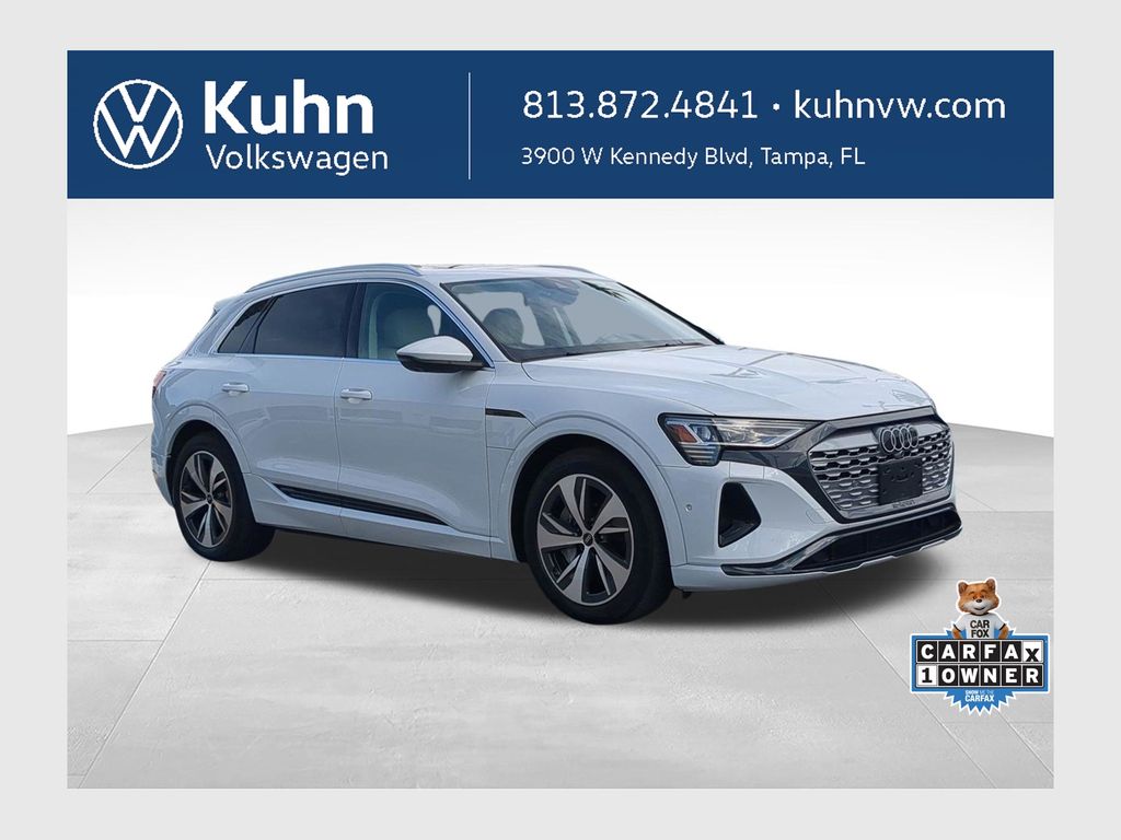Glacier White Metallic 2024 Audi Q8 e-tron SUV / Crossover All-Wheel Drive Automatic
