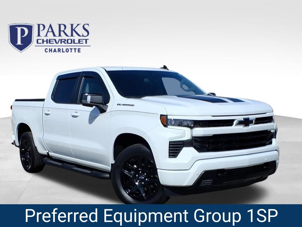 Summit White 2024 Chevrolet Silverado 1500 RST Crew Cab 4WD Pickup Truck Four-Wheel Drive Automatic