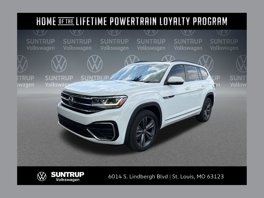 Pure White 2021 Volkswagen Atlas SUV / Crossover Front-Wheel Drive 8-Speed Automatic