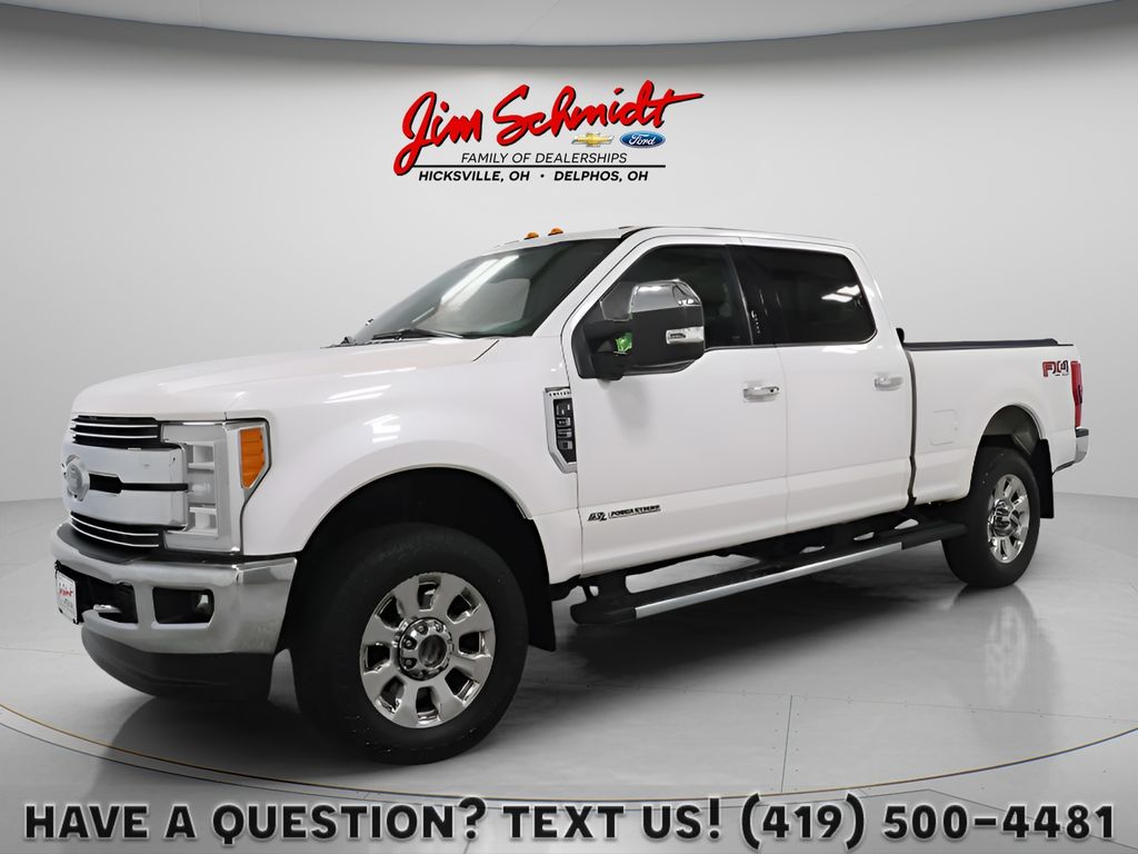 White Platinum Metallic Tri-Coat 2017 Ford F-350 Super Duty Pickup Truck Four-Wheel Drive 6-Speed Automatic