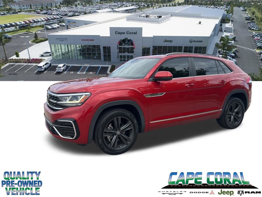 Aurora Red Metallic 2021 Volkswagen Atlas Cross Sport SUV / Crossover All-Wheel Drive 8-Speed Automatic