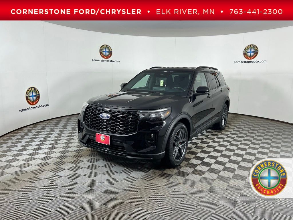 Black Metallic 2025 Ford Explorer SUV / Crossover All-Wheel Drive Automatic