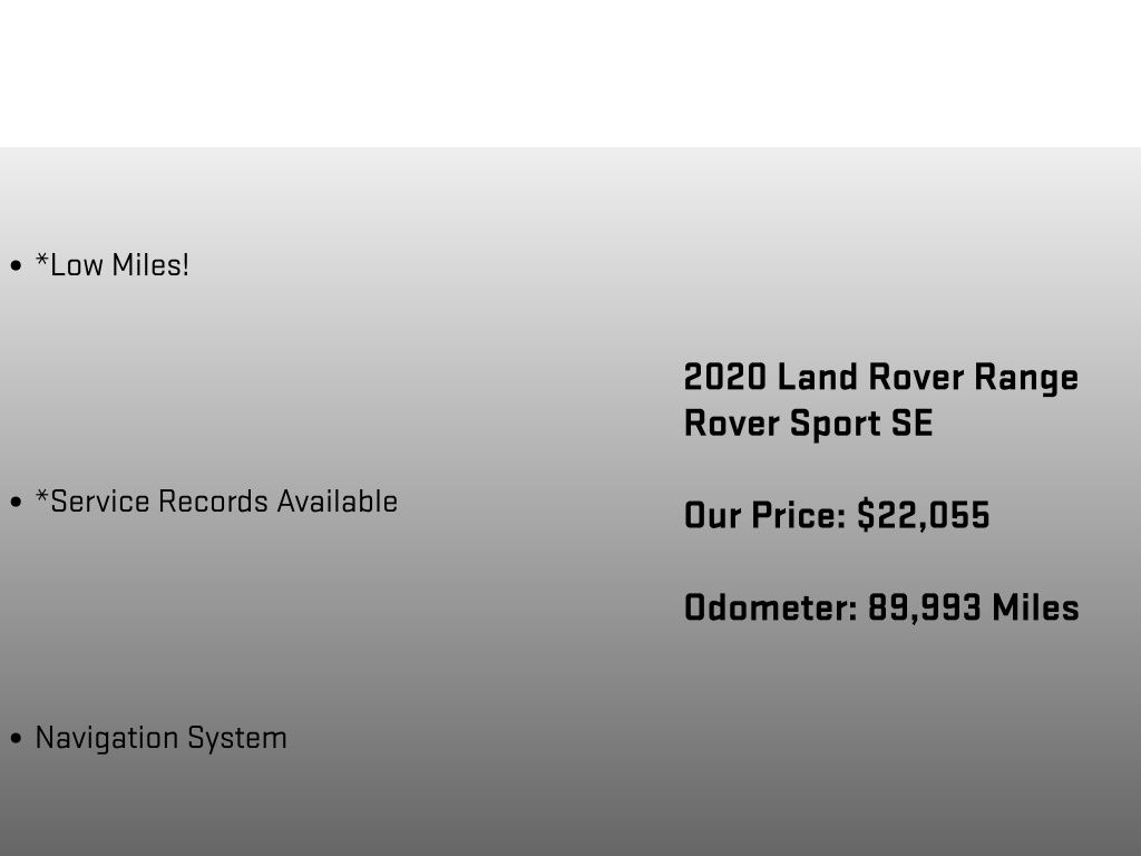 2020 Land Rover Range Rover Sport SE - 11