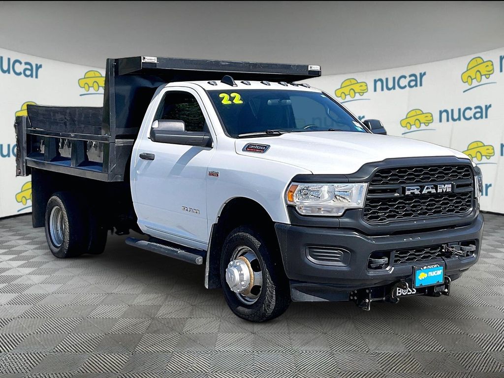 White 2022 RAM 3500 Chassis Pickup Truck Four-Wheel Drive 6-Speed Automatic
