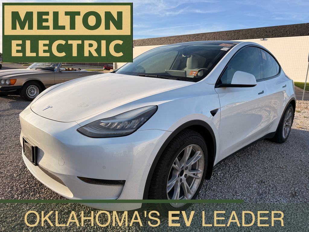 Pearl White Multi-Coat 2021 Tesla Model Y Long Range AWD SUV / Crossover All-Wheel Drive 1-Speed Automatic