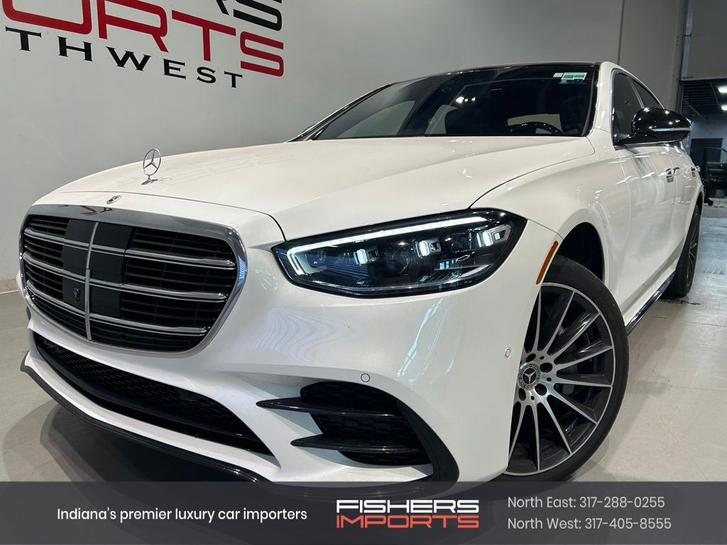 White 2021 Mercedes-Benz S-Class Sedan All-Wheel Drive 9-Speed Automatic