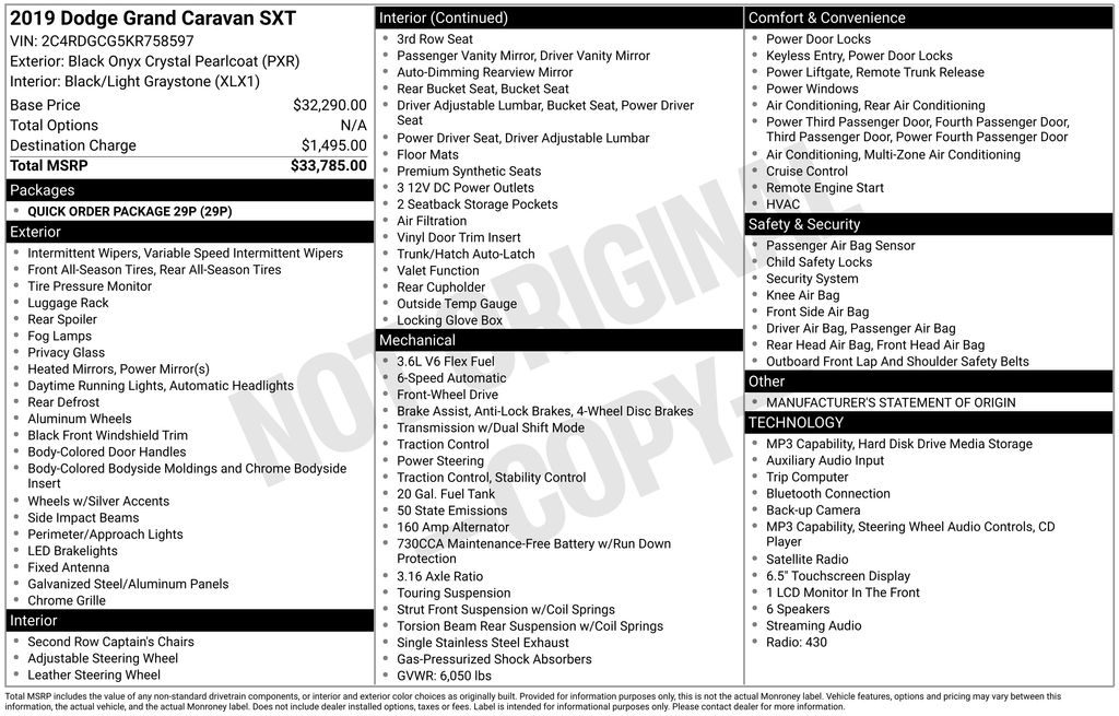 Used 2019 Black Dodge SXT image 2