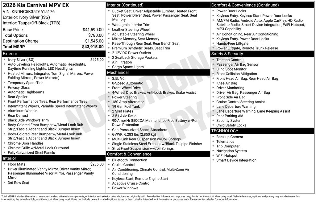 New 2026 White Kia EX image 6
