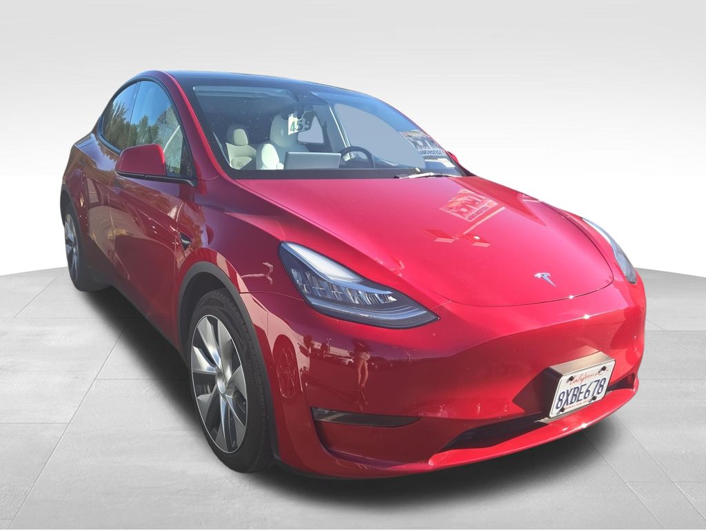 Red Multi-Coat 2021 Tesla Model Y Long Range AWD SUV / Crossover All-Wheel Drive 1-Speed Automatic