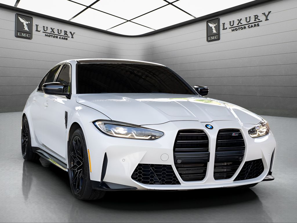 White / Black 2023 BMW M3 Competition xDrive AWD Sedan All-Wheel Drive 8-Speed Automatic