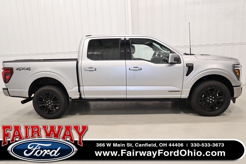 Iconic Silver Metallic 2025 Ford F-150 Platinum SuperCrew 4WD Pickup Truck Four-Wheel Drive Automatic