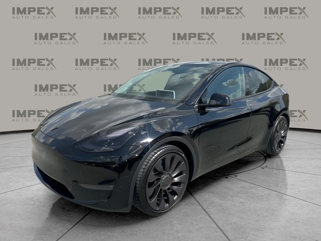 Solid Black 2021 Tesla Model Y Performance AWD SUV / Crossover All-Wheel Drive 1-Speed Automatic