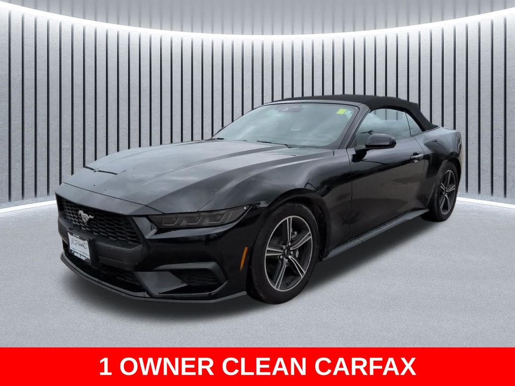 Shadow Black 2025 Ford Mustang Convertible Rear-Wheel Drive Automatic