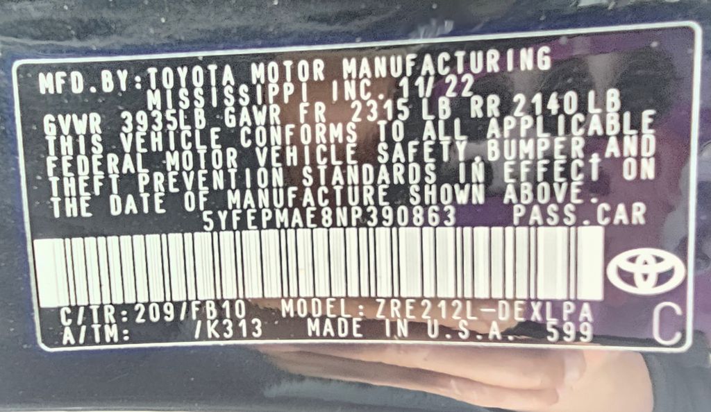 2022 Toyota Corolla LE