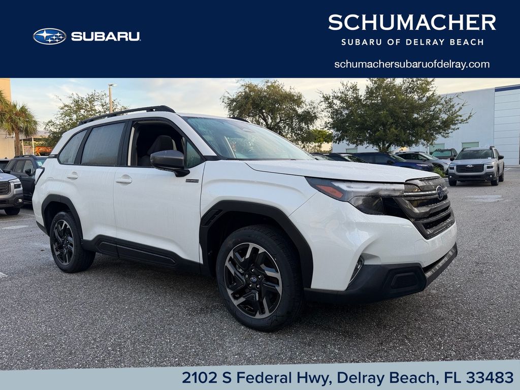 Crystal White 2026 Subaru Forester Hybrid SUV / Crossover All-Wheel Drive Continuously Variable Transmission