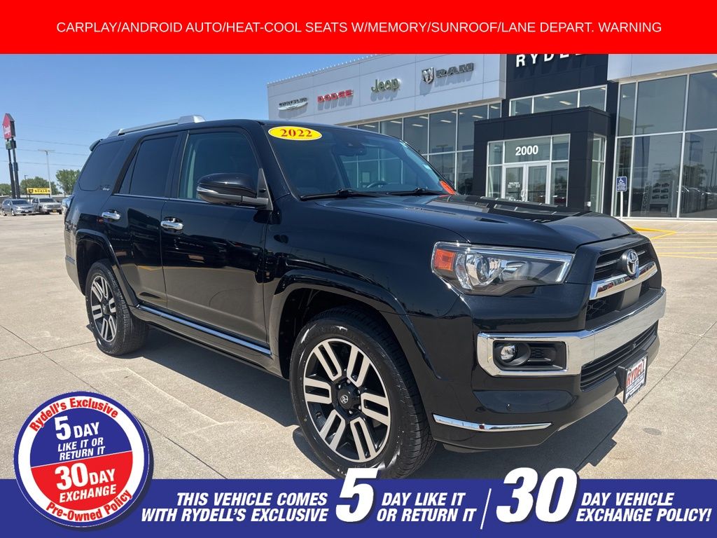 Midnight Black Metallic 2022 Toyota 4Runner SUV / Crossover All-Wheel Drive 5-Speed Automatic
